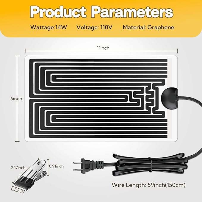 Almohadilla Térmica 14W para Reptiles 11 x 5.9 Pulgadas miniatura 2