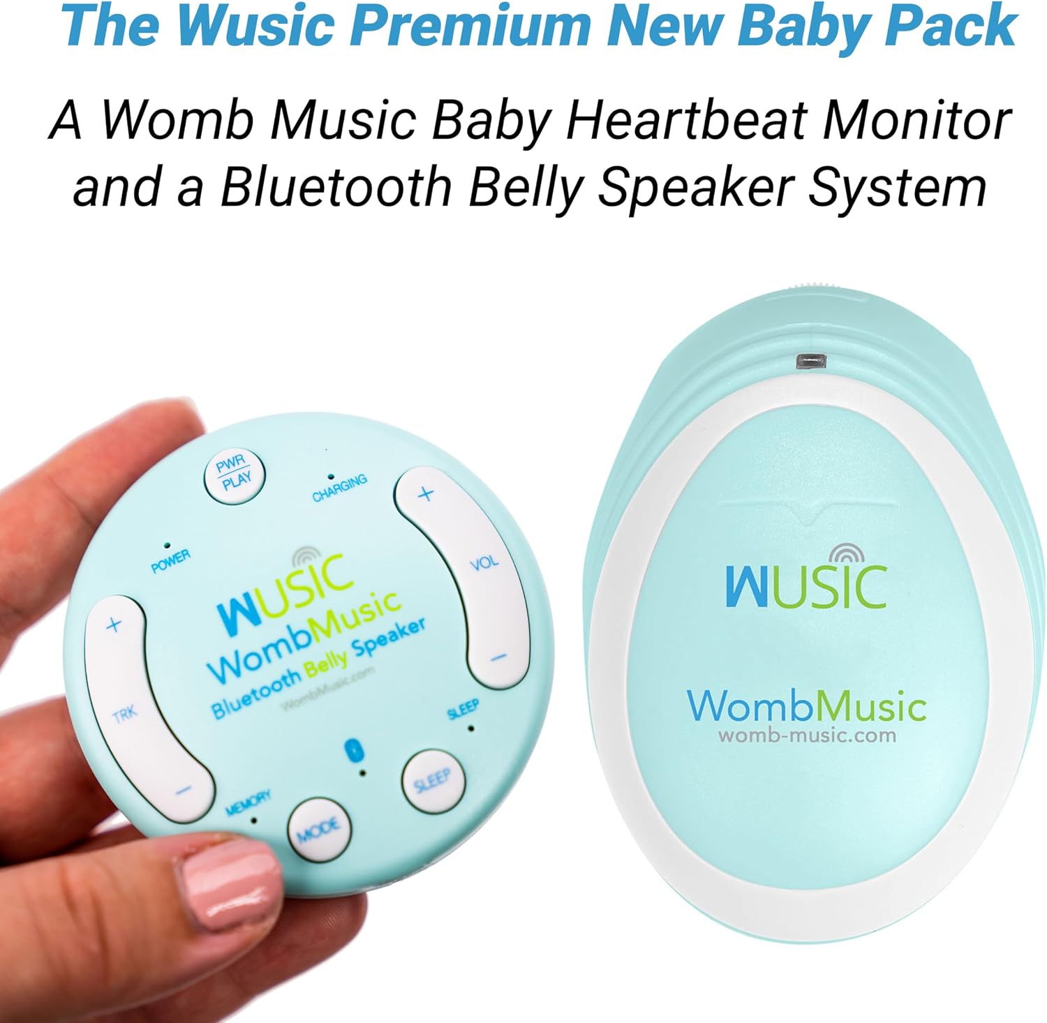 Wusic Pregnancy Bundle - Bluetooth Belly Speaker and Heartbeat Monitor Pack image 2