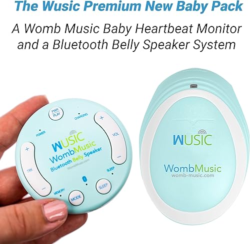 Miniatura 2 de Womb Music Premium Paquete de embarazo de Wusic  Obtén el altavoz Bluetooth para el vientre del bebé y el monitor de latidos del corazón del bebé en