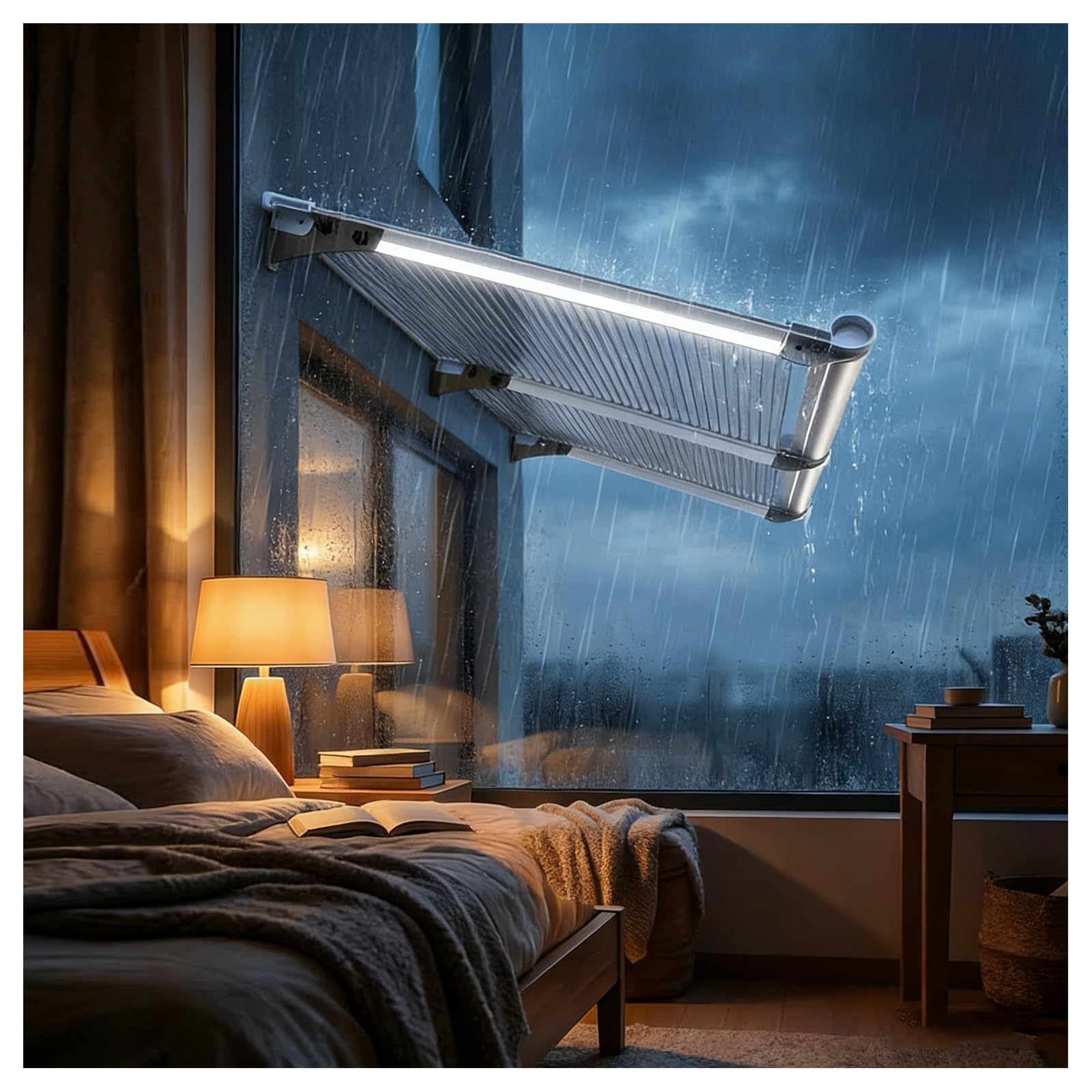 Toit de terrasse et abri de pluie pour fenêtres pour une entrée au sec