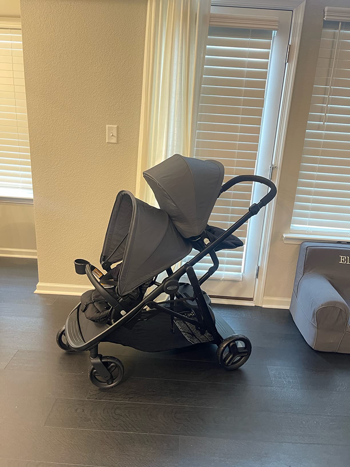 Stroller Bench $39/mo - Finance Graco Ready2Grow LX 2.0 Double Stroller Features Bench ...