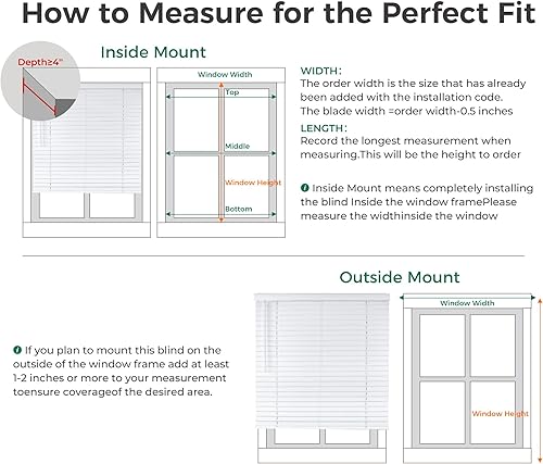 Miniatura 2 de Allesin Persianas de madera sintética de 2 pulgadas de ancho x 64 pulgadas de alto, diseño sin cordón, persianas horizontales fáciles de instalar y