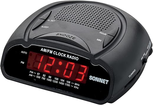 LED AM / FM راديو ساعة لون واحد مقاس واحد