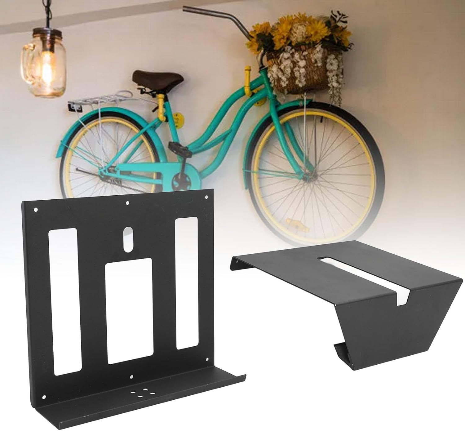 Easy to Install Steel Wall Mount Bike Rack - Space Saving Indoor Wall Bike Holder, Hanger and Display Stand