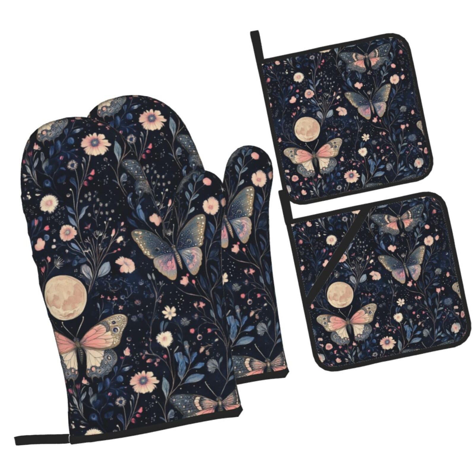 Lot de 4 maniques antidérapantes avec boucle de suspension