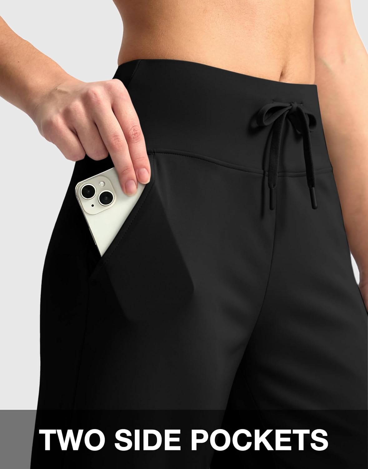 G Gradual Women's Bermuda Shorts with Pockets 11" Knee Length Stretch Comfy Drawstring Long Shorts for Women Summer Walking - Image 5