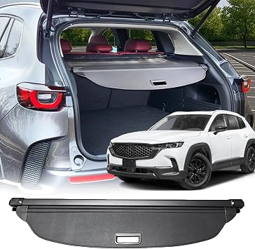 Cargo Cover for 2026 Mazda CX50 Accessories 2023-2025Carbon Fiber Look,Retractable Trunk Cover Compatible with Mazda CX-50 Accessories Trunk Privacy Screen Luggage Security Shield Shade