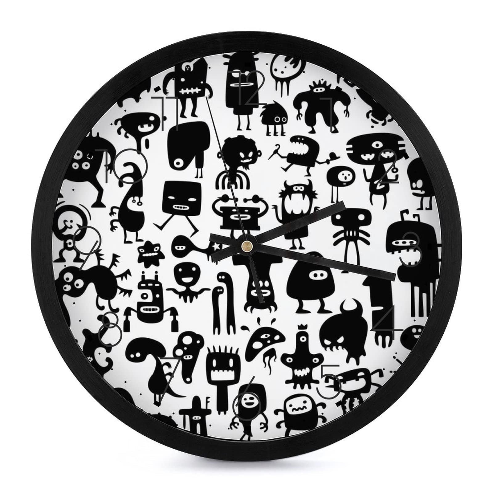 Horloge murale ronde cartoon pour animer la chambre d'enfant et le salon familial