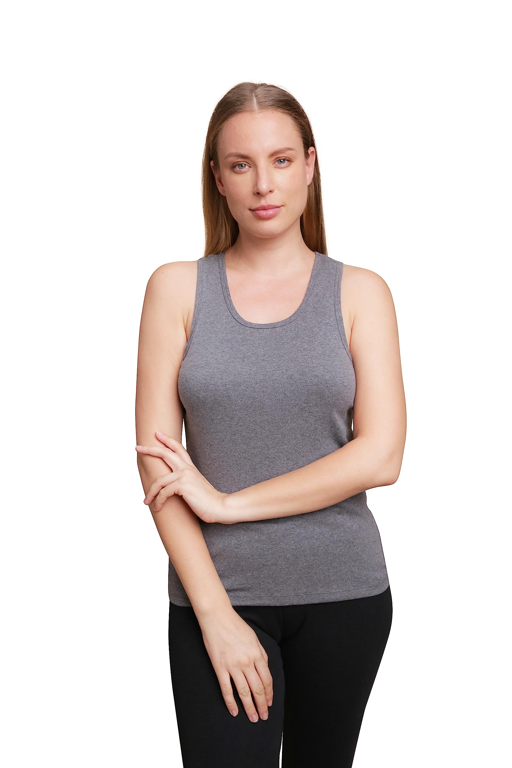 Cottonique Hypoallergenic Racerback Tank Top for Women with Skin Allergies and Sensitive Skin