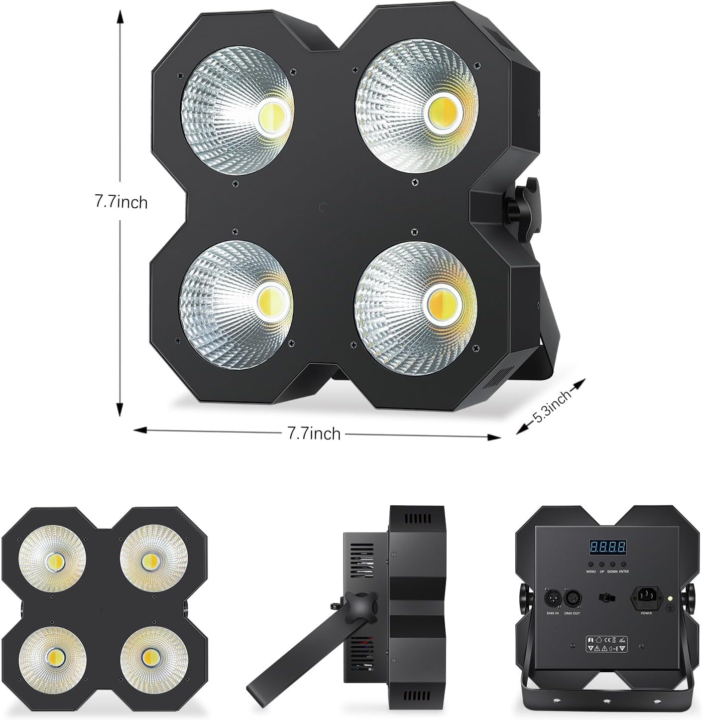 Dimensions of the ENDYSHOW LED Blinder Stage Light