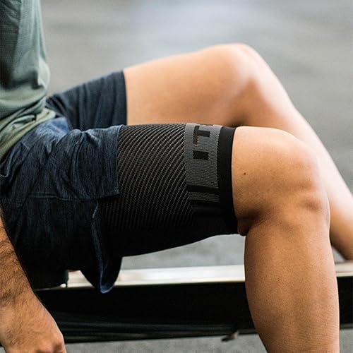 Miniatura 6 de OS1st QS4 Compresión QuadManga isquiotibial con banda Iliotibial Brace para ITBS, tirones de isquiotibiales y cuádriceps débiles y muslos