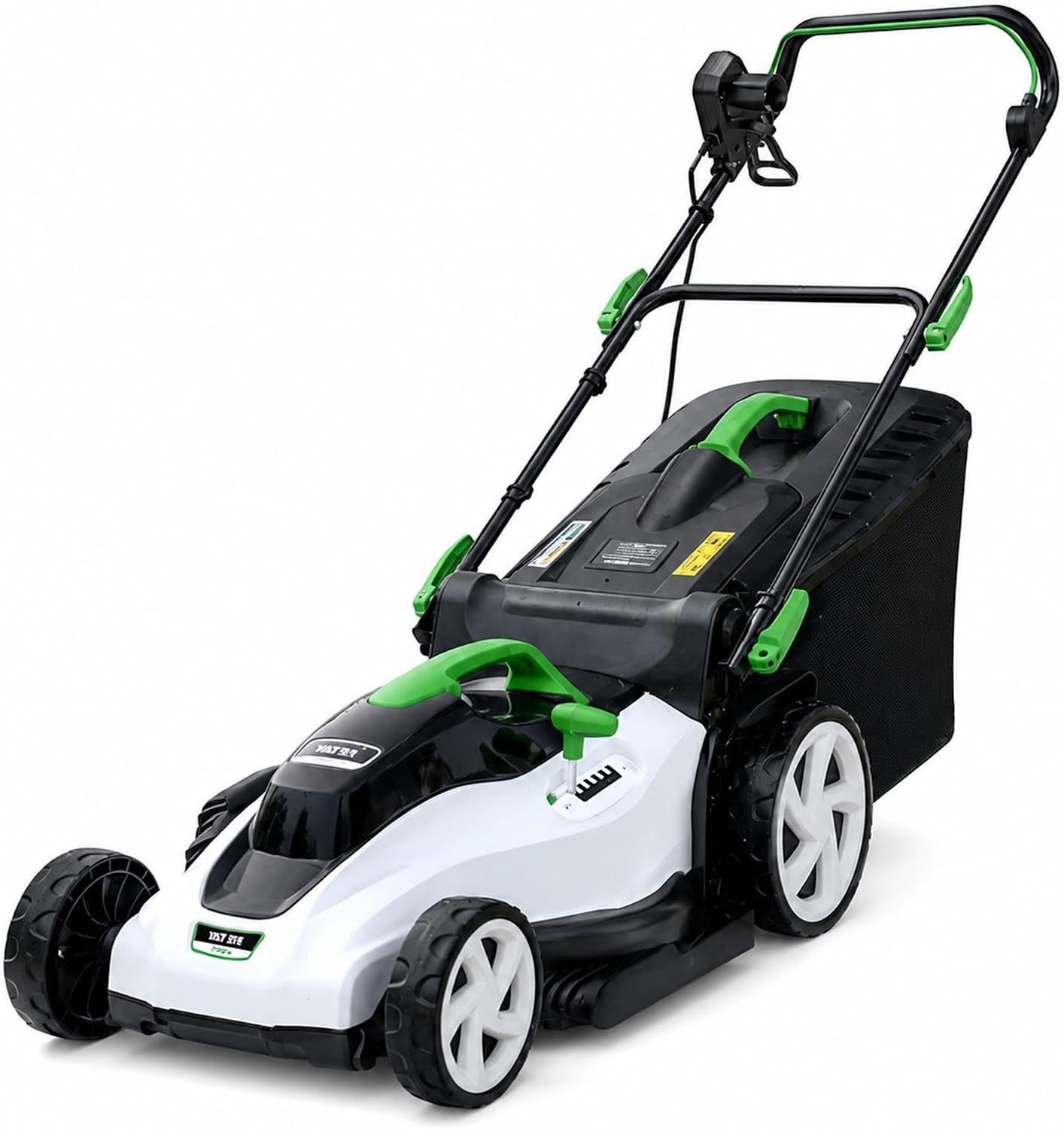 Electric Lawn Mower for Yard, Lightweight Push Mower with Grass Collection Bag, Walk-Behind Design