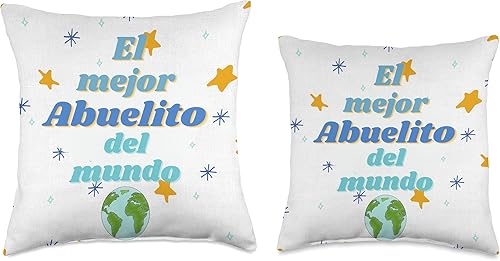 Miniatura 3 de Regalos para Papa Best Gifts Latino abuelo Almohada para El Mejor Abuelito del Mundo Almohada de 16x16, Multicolor