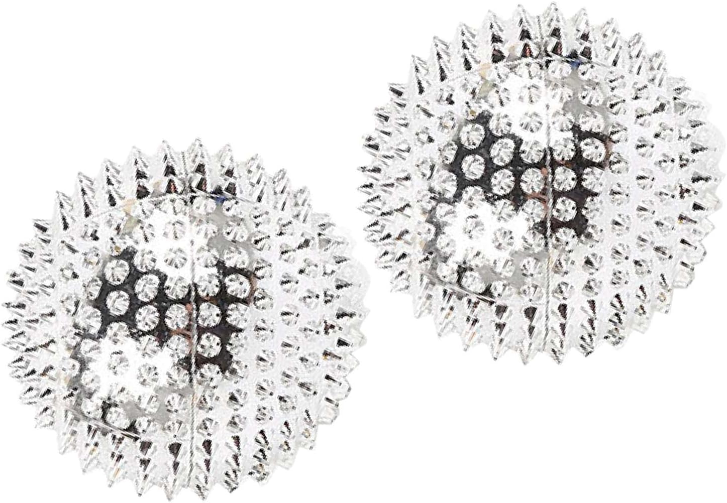 Kavolet Massager Ball Acupressure Active Massager Spiky Hard Massager for Hand Foot Neck Back Shoulder Waist Trigger Point Action Gold Silver 2pcs (56mm #S2)