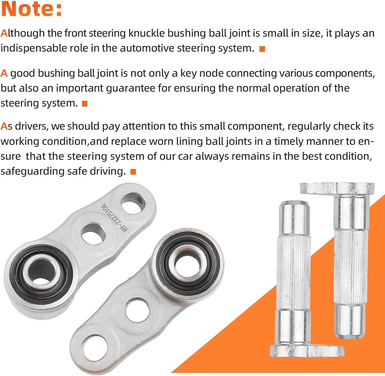 4PCS Front Knuckle Bushing Ball Joint Compatible with Cadillac XTS 2013-2019 / Buick Envision Lacrosse Regal 2.0L 3.6L Replace 23275106, 23315420