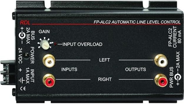 RDL FP-ALC2 Phono Jack 10 dBV Output, Ground Referenced, 24 VDC 80mA, Mountable Compact Size - Power Supply Included