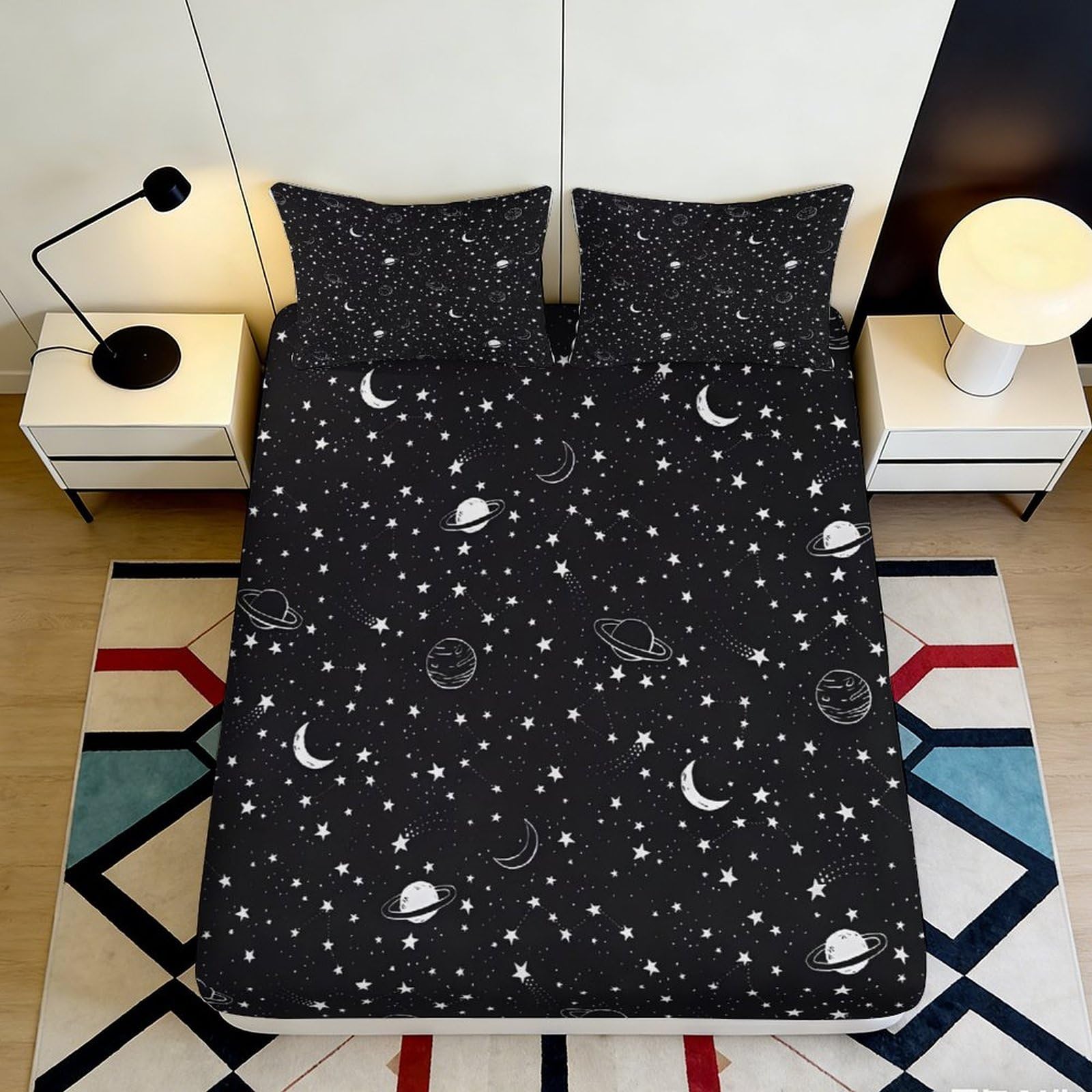 3D Printed Leopard Fitted Sheet Microfiber Deep Pocket Bedroom Bedding Leopard Mattress Fitted Cover Non-Slip Washable 160x200x25cm
