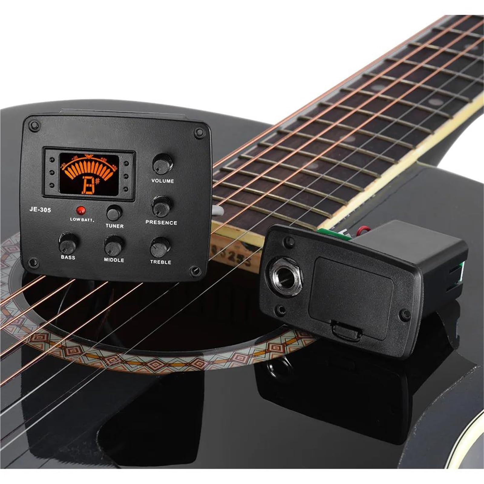 Chitarra Acustica Pickup Piezoelettrico Preamplificatore EQ A 4 Bande Equalizzatore Accordatore Con Display LCD Accessori Per Strumenti A Corda Per Chitarra