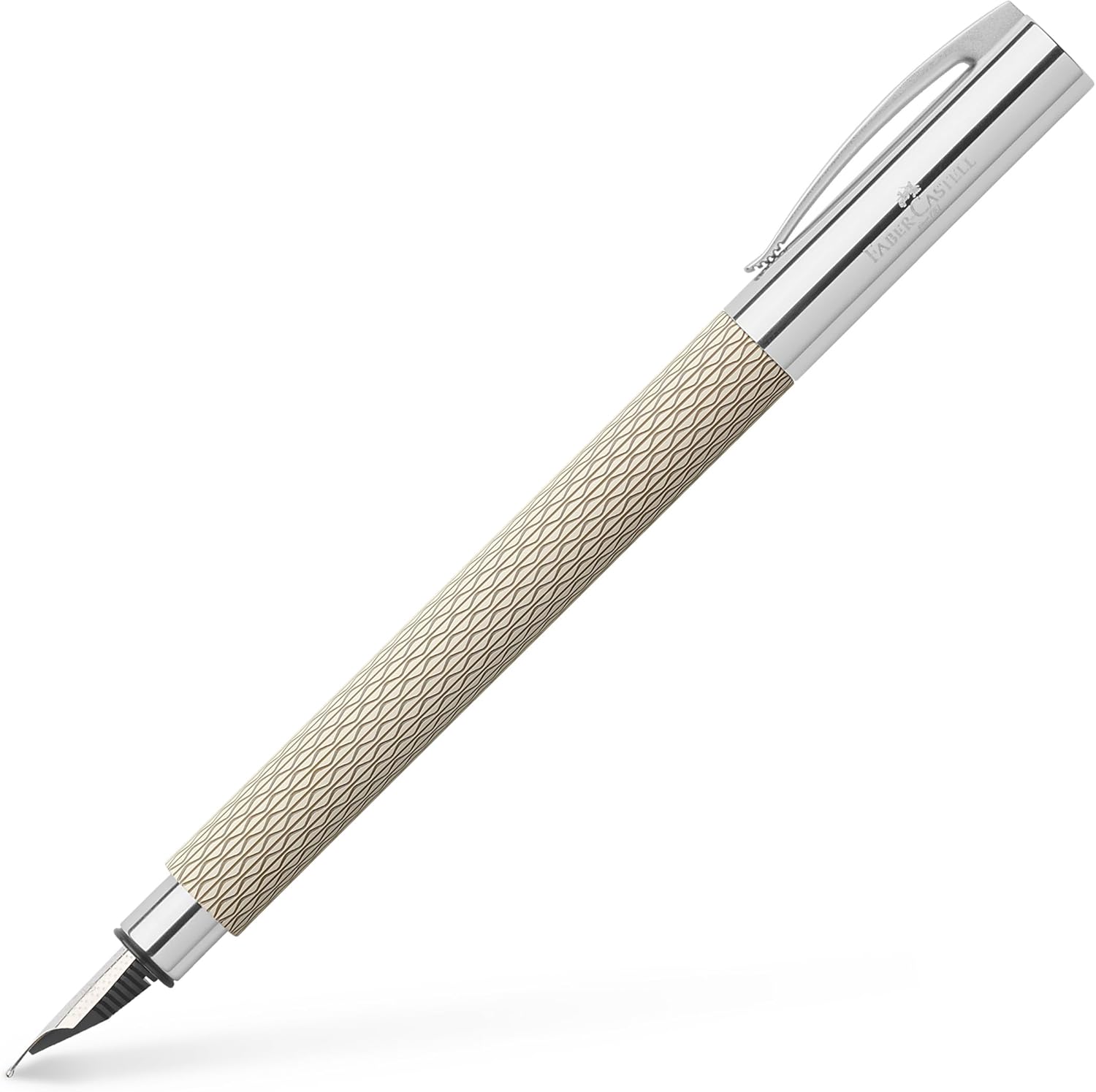 Faber-Castell Ambition Fountain Pen, OpArt White Sand - Medium