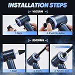 SakerPlus Car Vacuum Cleaner- 3 in 1 Cordless Handheld Vacuum Cleaner, 13000Pa High Power Car Vaccum Cleaner with Brushless Motor,Adjustable Car Vaccum Portable Cordless for Cars,Desktop