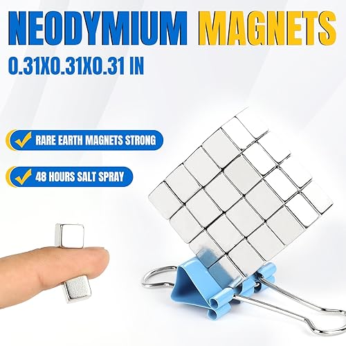 Miniatura 4 de LOVIMAG Imanes de neodimio fuertes, imanes pequeños para nevera, pizarra, ciencia, manualidades, oficina y bricolaje, paquete de 50 unidades