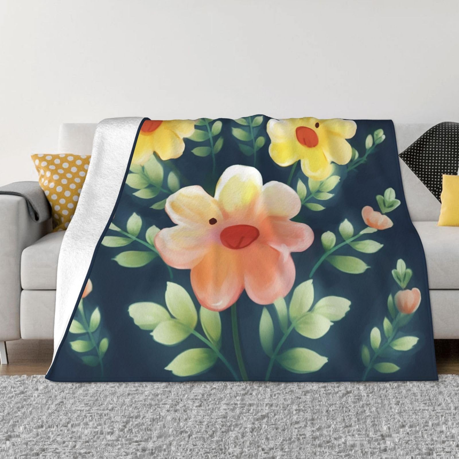Couverture en micro polaire pour canape et camping, plaid chaud pour soiree salon