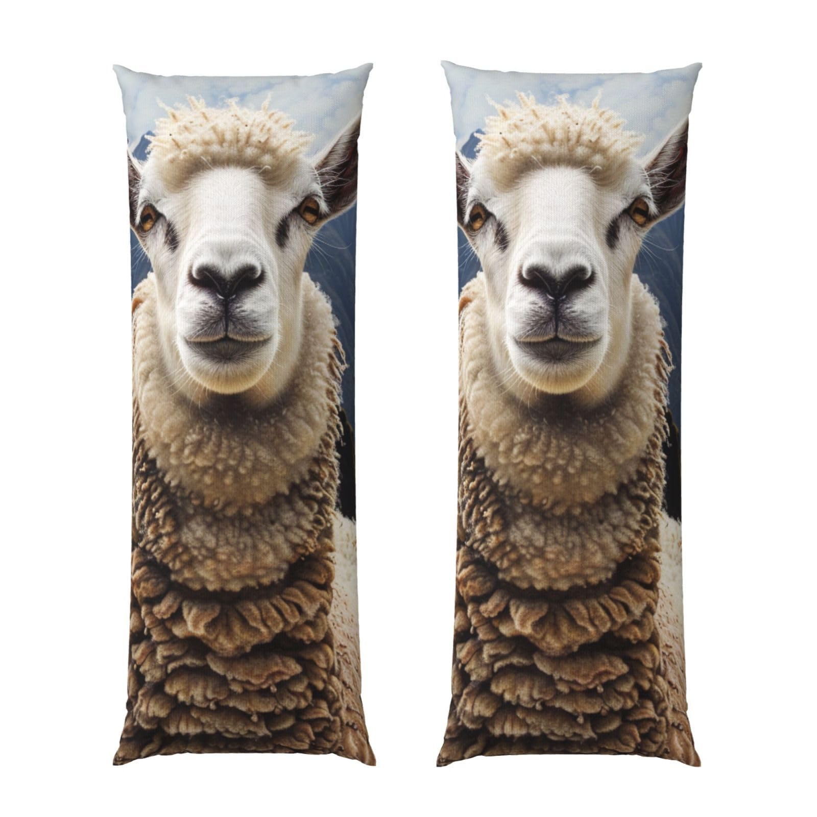 Body Pillow Cover 20x54 Inch, Sheep Print Long Lumbar Pillow Case with Zipper Long Body Pillowcase Decorative for Bed Sofa Bedroom