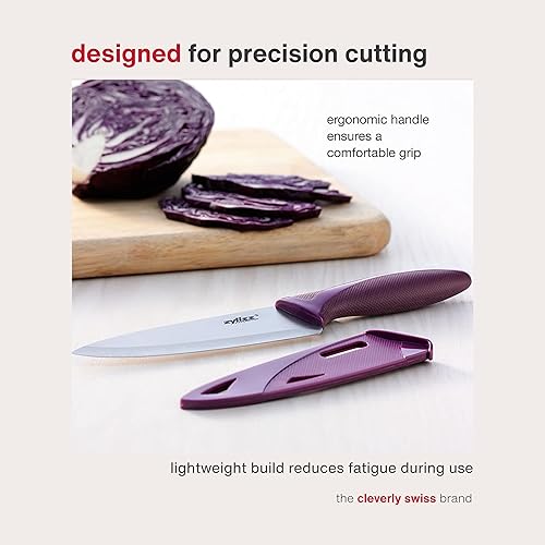 Miniatura 3 de Zyliss Utility Knife with Sheath Cover - Precision Knife for Cutting & Slicing - Paring Knife for Meat, Fruits & Vegetables - Culinary Kitchen Knife