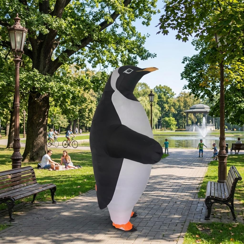 Inflatable Penguin Costume for Adults, One Size