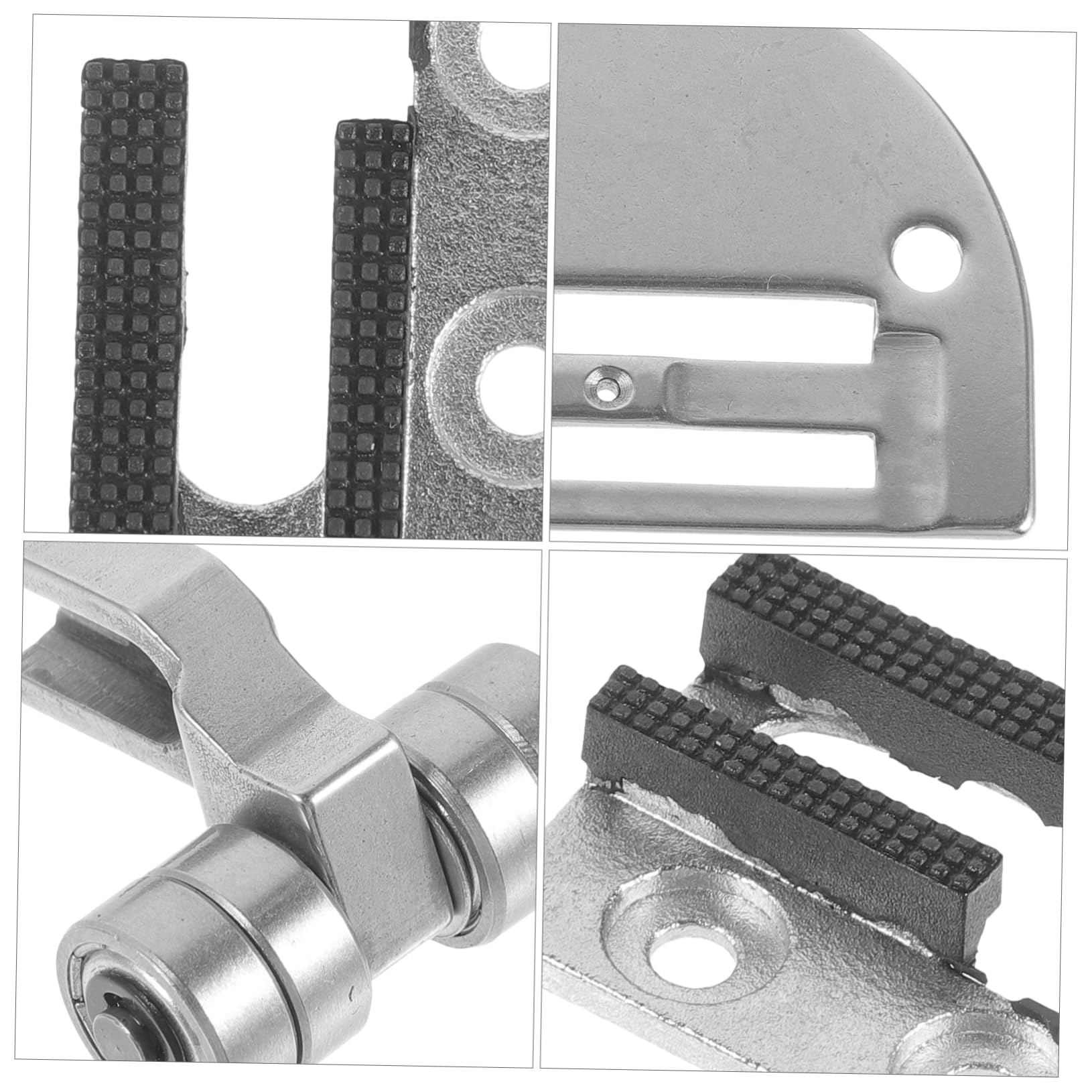 SHINEOFI 4 Set Piedino per Macchina da Cucire infila Cuciture Micro ago Sewing Machine griffa per Cucire per Uso Domestico Cucire Il Piedino è Disponibile in Ferro o plastica Silver