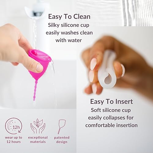 Miniatura 5 de Kind Cup  Cómodo  Suave  Copa de período curvada  Fácil de alcanzar  Fácil de usar  Vasos de silicona 100% de grado médico  Copas menstruales