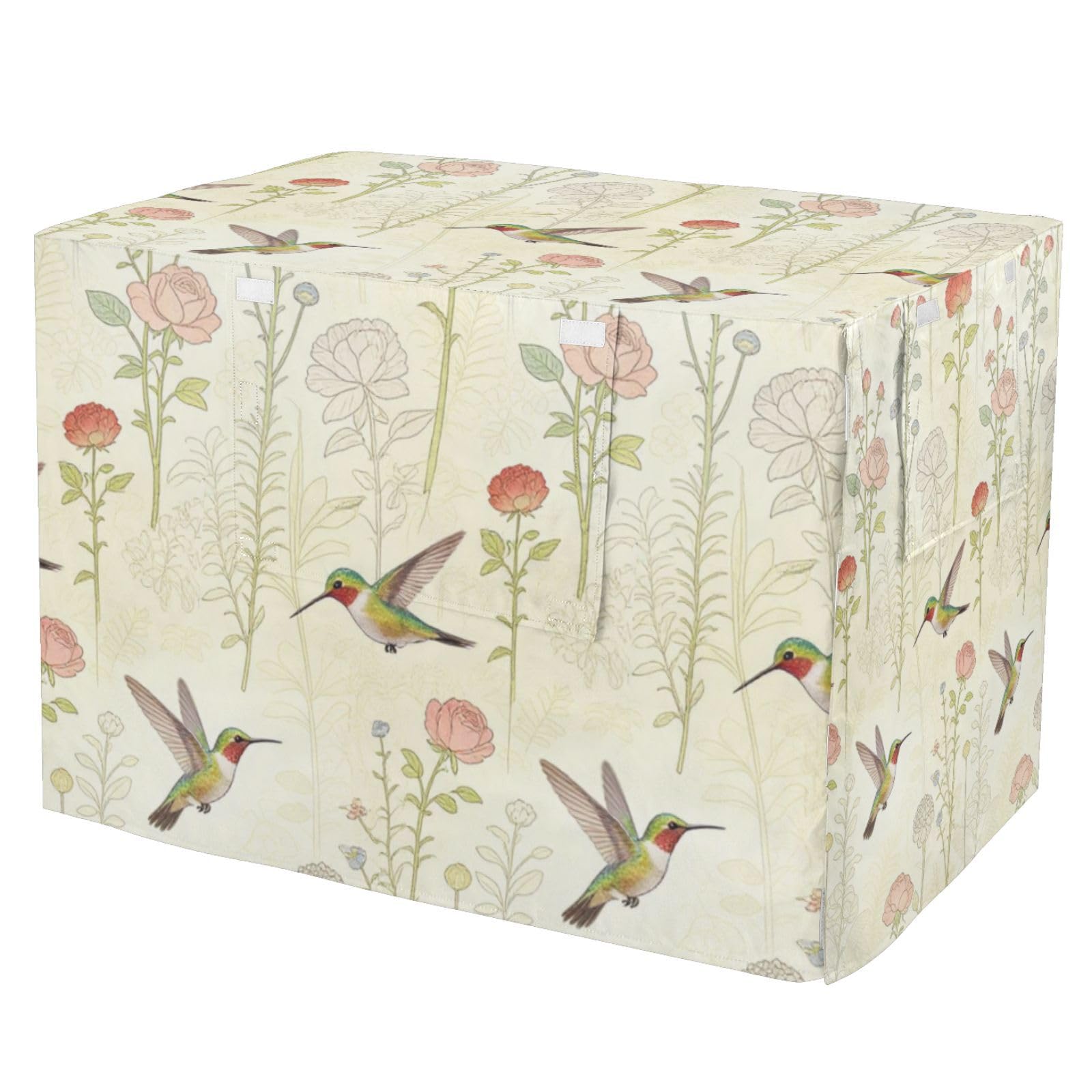 Housse de cage pour chien S-XL à motif colibri vintage
