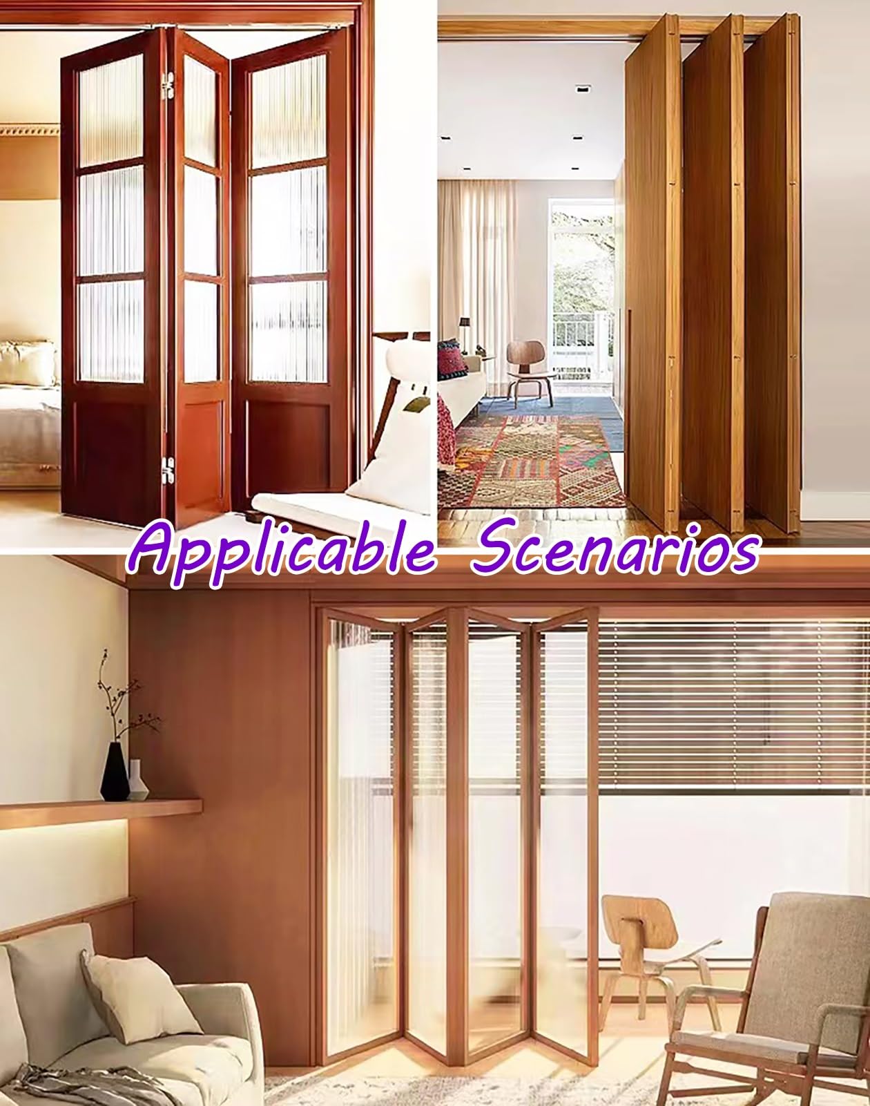 Guia Puerta Corredera Kit de Herrajes para Rieles Puertas Corredizas Plegables Estilo Acordeón, Caja, Granero, J