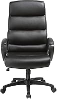 Vista 3 de Lorell Silla ejecutiva de cuero negro con respaldo alto Soho