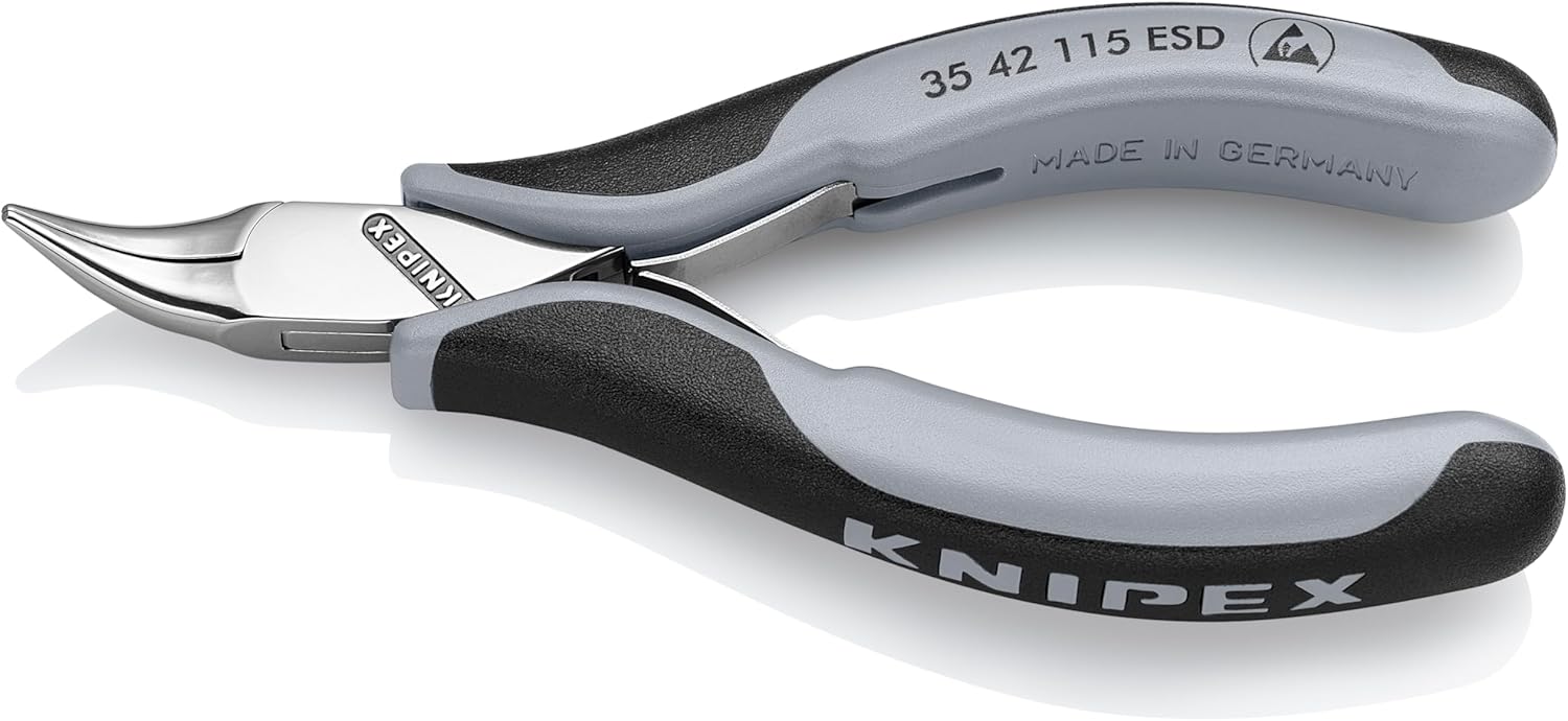 KNIPEX 35 42 115 ESD Angled Half Round Tips Electronics Pliers