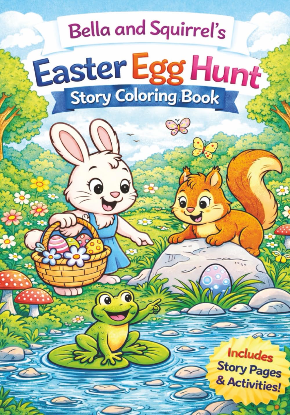 Bella and Squirrel’s Easter Egg Hunt: A Spring Story Coloring Book with Activities, Connect-the-Dots, and Tracing for Kids (Color Bella’s Adventure)