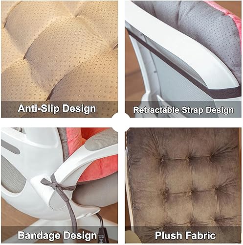 Miniatura 6 de Cojín de asiento, cojín para silla de oficina, cojines de silla de oficina para respaldo y trasero, cojines de silla de una pieza con respaldo,