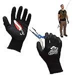 Fish Handling/Cleaning Gloves Textured Grip Palm Soft Lining Fillet Gloves - One Size Fits Most L to XL