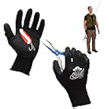 Fish Handling/Cleaning Gloves Textured Grip Palm Soft Lining Fillet Gloves – One Size Fits Most L to XL