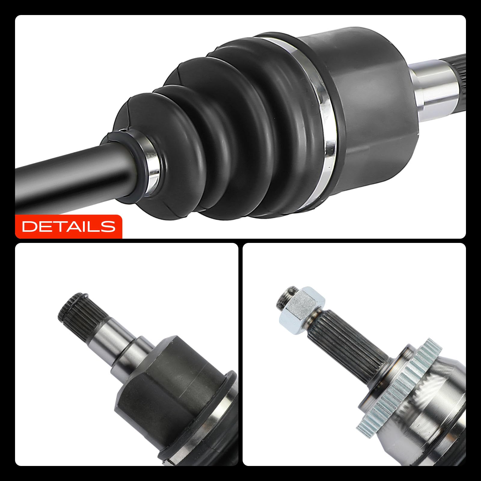 Frankberg Eje motriz Eje de transmisión con ABS-Ring Eje delantero Derecha Compatible con Carens I FC FJ 2.0L 2002-2006 Carens III MPV UN 1.6L 2.0L 2006-2013 Replace# 49500-1D700