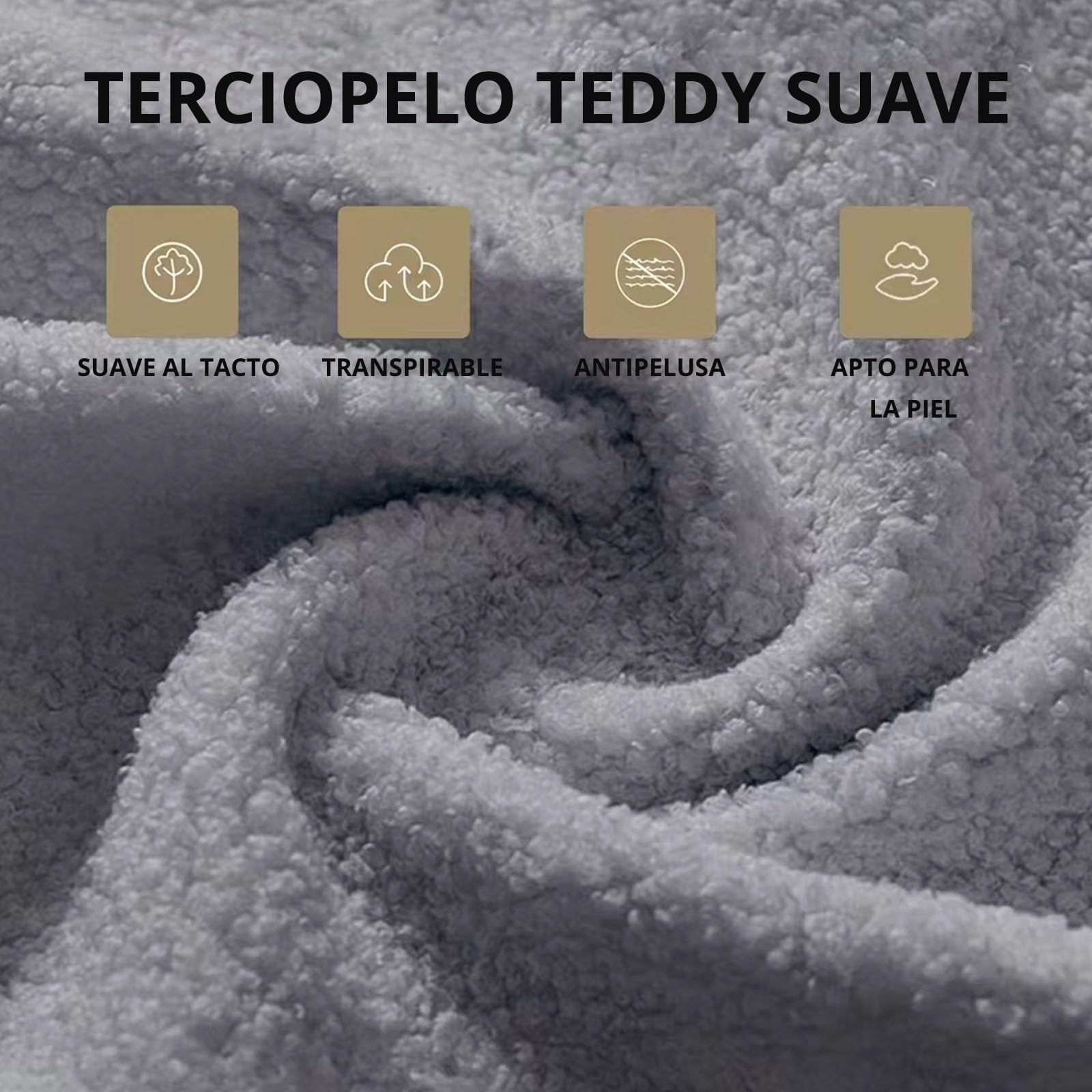Silla Oficina con Respaldo Alto, Silla Escritorio para Trabajar Largas Horas, Tela de Peluche, Silla Oficina Ergonomica con Reposabrazos Abatibles, Ejecutiva Silla Gaming con Reposapies, Gris