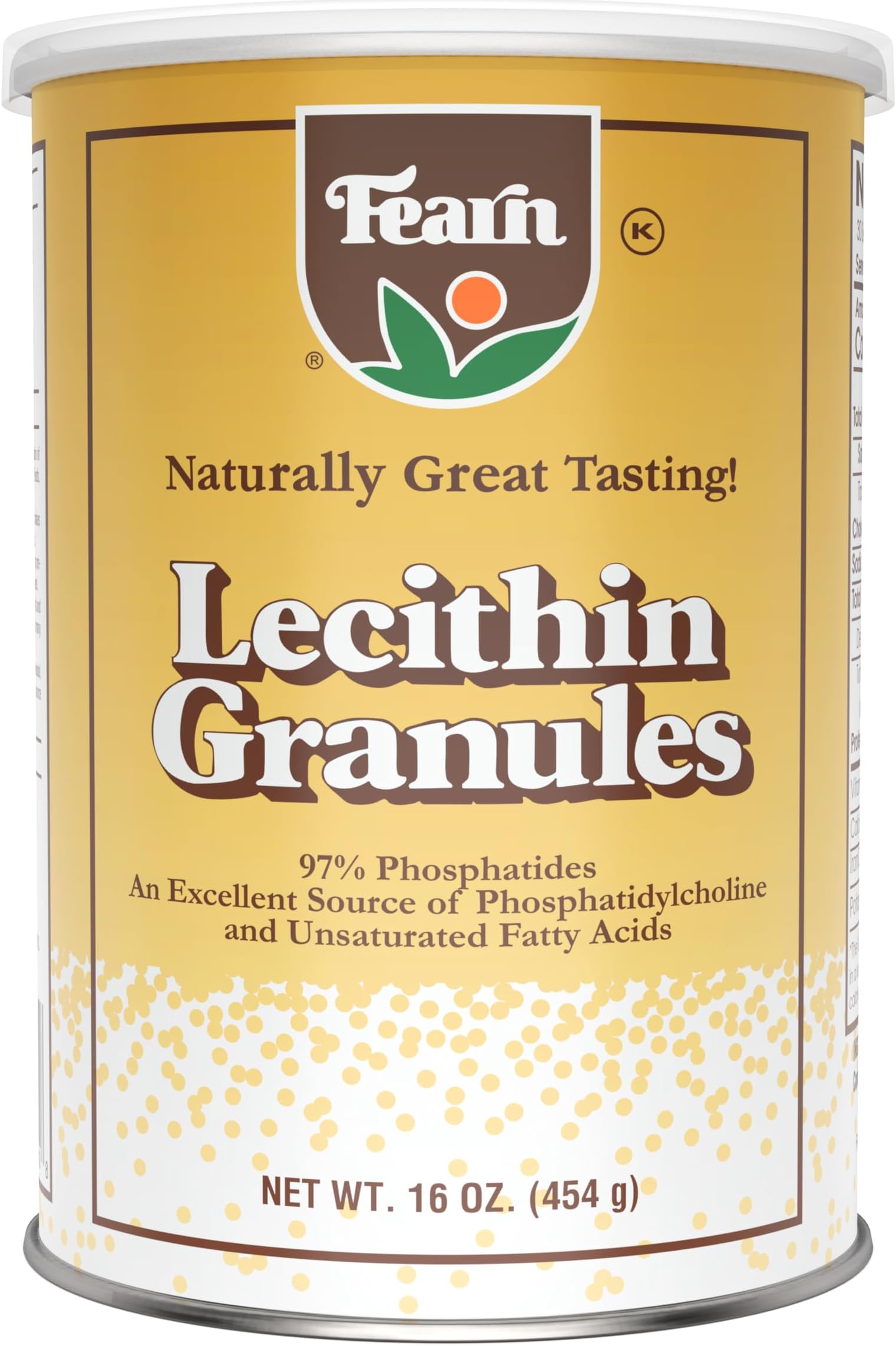 Fearn Natural Foods Soy Lecithin Granules โ Fat Emulsifier with Essential Nutrients for Health, Improve Texture of Cakes, Breads & DIY Gummies, 16 Oz