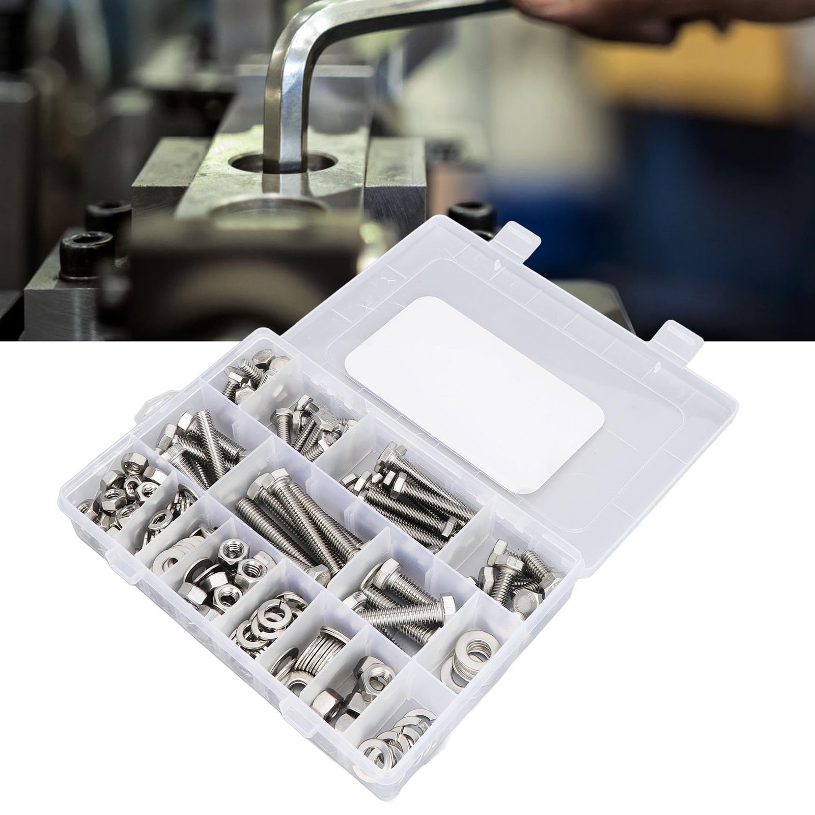 Schrauben- und Muttern-Sortiment-Set, 246-teilig, 304 Edelstahl, ordentlich organisiertes Hardware-Set für Haushaltsgeräte, Möbel, Türen, Garagen, Außenstrukturen