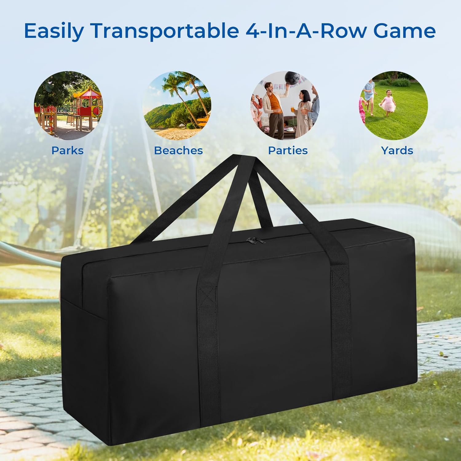 Large Carrying Bag Compatible with Giant 4 in a Row Game,Easy Storage & Transportation for Jumbo 4 to Score,with Durable Handle (Game Not Included) - Image 6