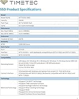 Vista 48 de Timetec SSD 3D NAND SATA III 6Gb/s 2.5 pulgadas 7mm (0.28") Velocidad de lectura de hasta 550 MB/s caché SLC Aumento de rendimiento Unidad interna
