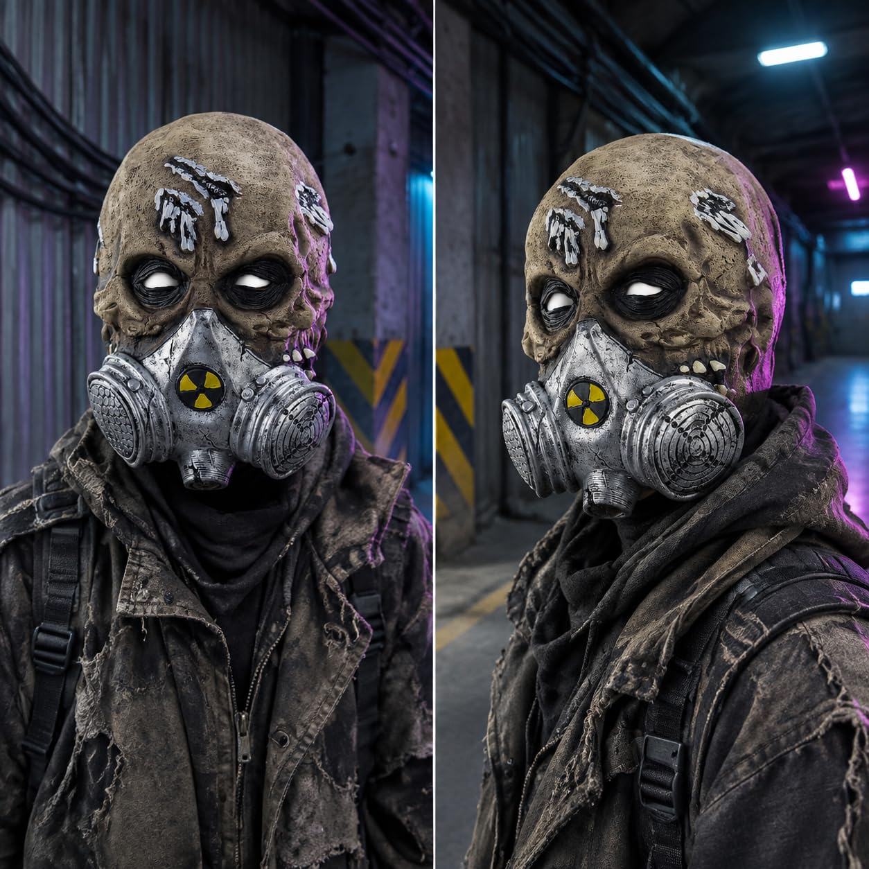 Maschera Antigas Scheletrica in Lattice