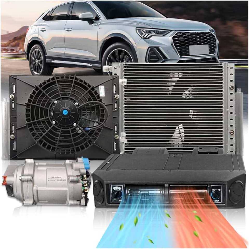 Ar-condicionado Universal para Baixo do Painel de 12V 12000 BTU, Ideal para Carros, Carros Clássicos, Veículos Recreativos, Vans, Caminhões, ATVs, Picapes, Tratores, Motorhomes