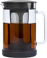 Primula Pace Cold Brew Coffee Maker - 1.6 Qt Borosilicate Glass Pitcher, Fine Mesh Filter, Dishwasher Safe, Airtight Lid, 6 Cups