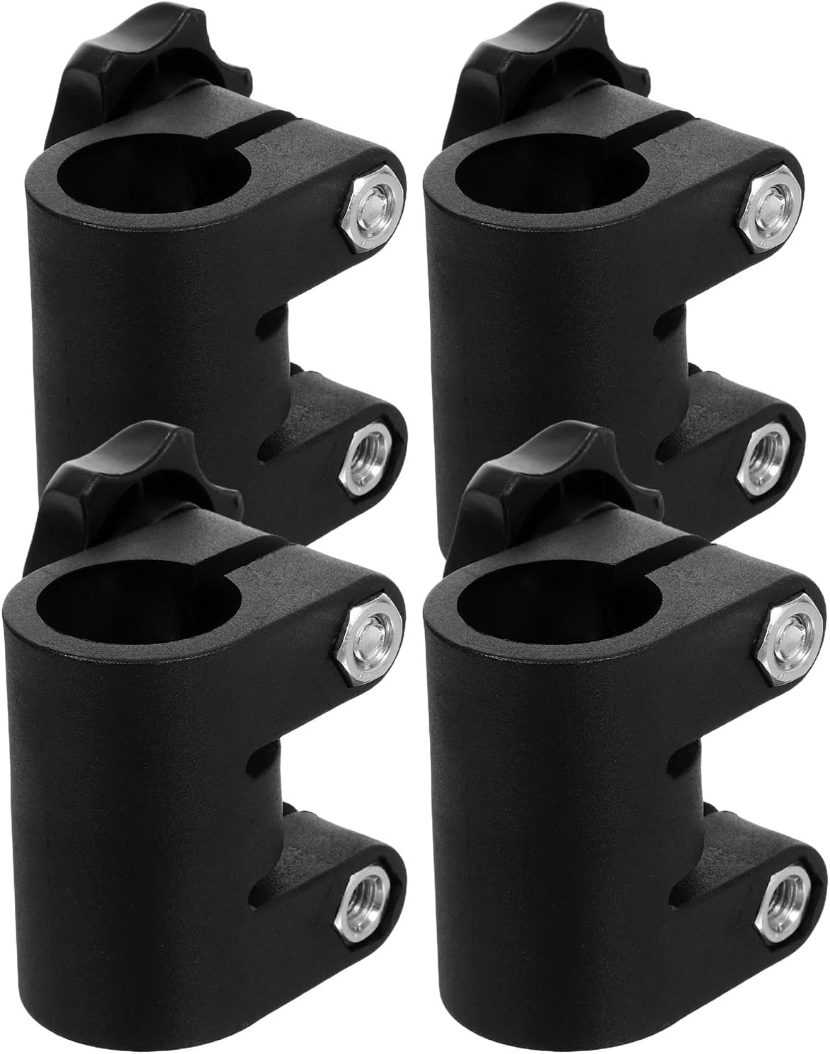 Gadpiparty 4pcs Light Stand Mounting Clamp Adapter with Aluminum Handle Screw Lock, Quick Release Positioning Ring Light and Reflector Holder for Photography Studio Lighting