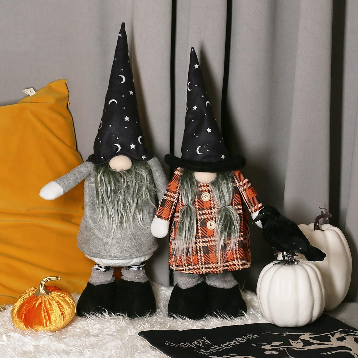Ogrmar 2PCS 29.5" Halloween Plush Gnome Doll Handmade image 3